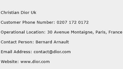 dior contact number